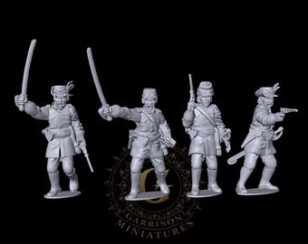 Union Officers on Foot X4 28mm