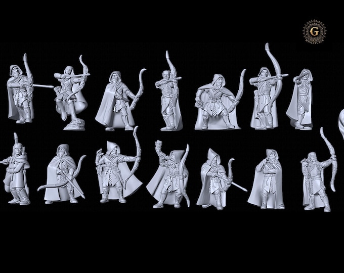 Elven Army Deal #1 - Elven Rangers Bundle ideal MESBG, LoTR 28mm 1/56  X14 Wargames & Collectors Figures by Medbury for Garrison Miniatures
