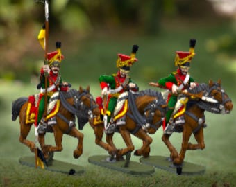 Napoleonic  Austrian Uhlans Skirmish Set A -  28MM 1/56