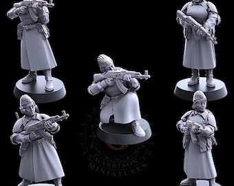Konflikt '47 Weird War Compatible Soviet War Maidens with Assault Rifles X5 28mm