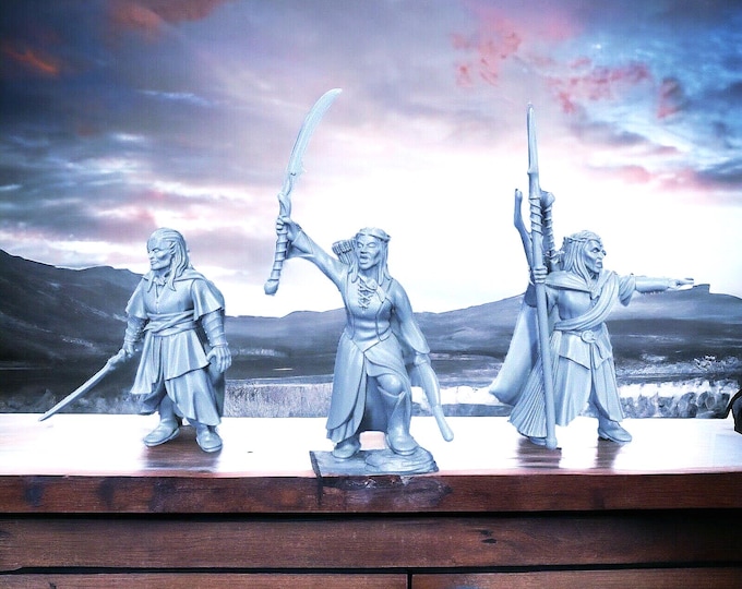 Elven Captains X3 28mm 1/56