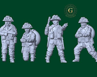 British Infantry Flamethrowers X 4  28mm