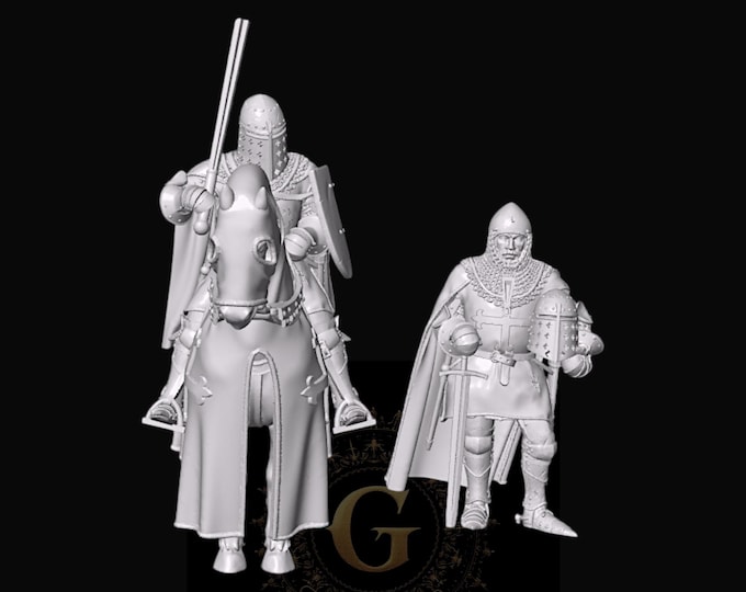 Iberian Crusader Knight Foot/Mounted: 28mm