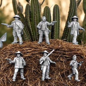 Old West Legends X6 Wild West Wargames Collectors Figures 28mm/32mm Ideal for Dead Man&#39;s Hand, Blackwater Gulch. Gunfighter&#39;s Ball UNPAINTED