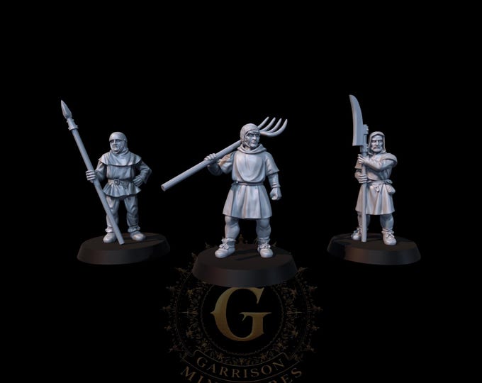 Peasants at Rest X3 -  28mm