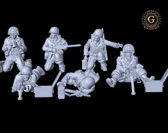 US Infantry .30 Cal. MG Teams, 28mm 1/56