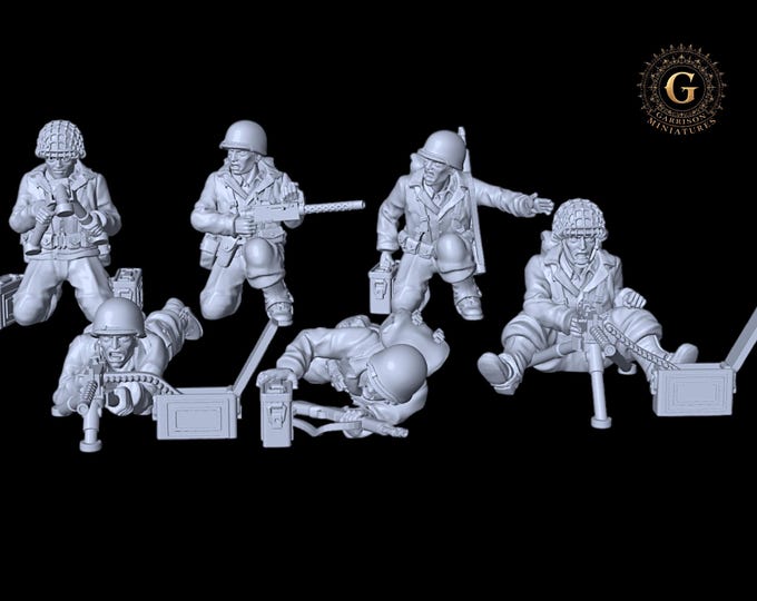 US Infantry .30 Cal. MG Teams, 28mm 1/56