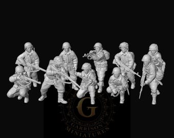 Hürtgenwald WW2 US Infantry Rifle Section, 28mm