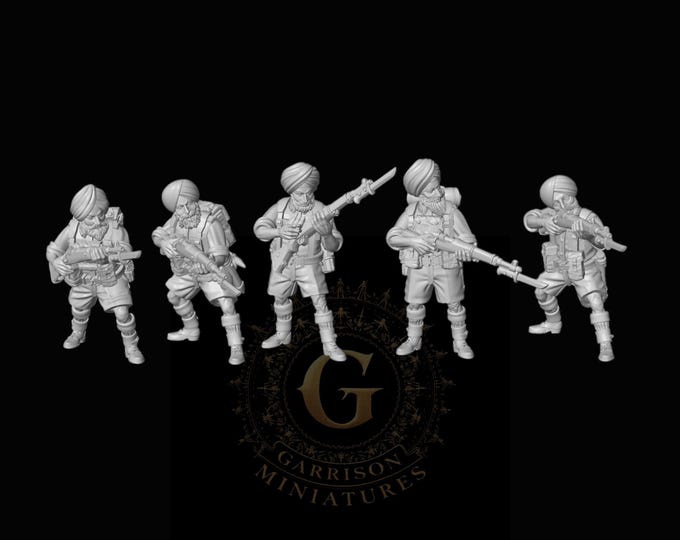 WWII Indian Sikh Riflemen28mm