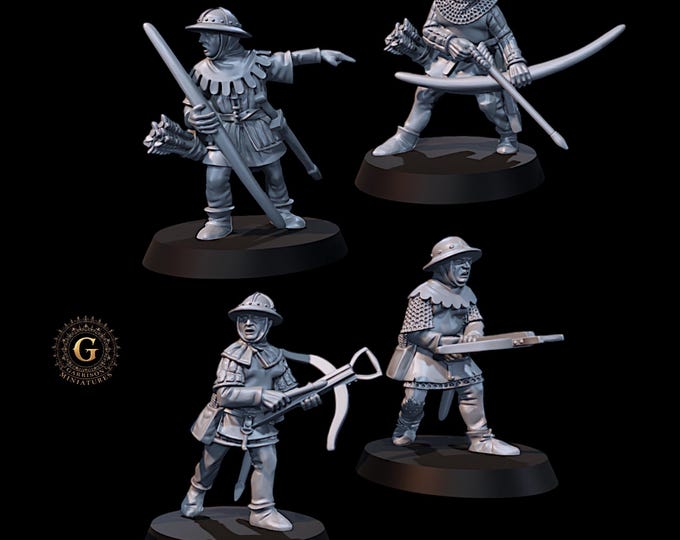 Medieval Warriors Ranged Weapons - 28mm 1/56 Wargame and Collectors Miniatures