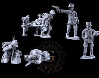 WW2 French Infantry HQ: 28mm