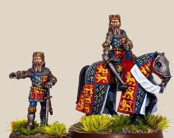 King Edward the 3rd. Foot and Mounted 28mm 1/56