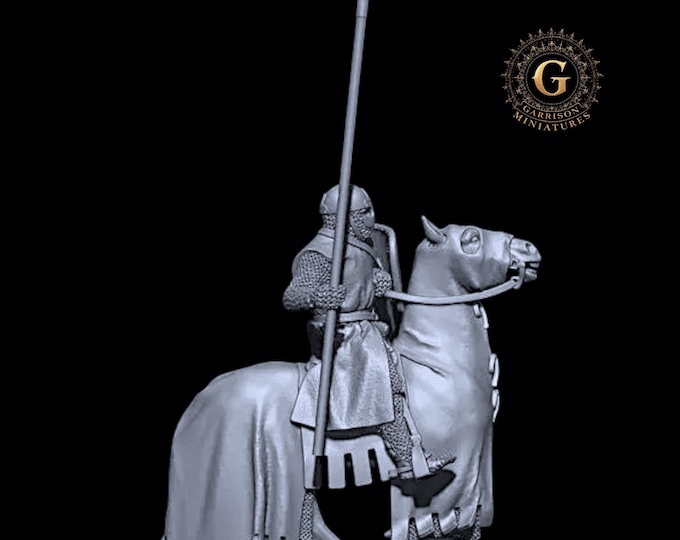 13th Century Mounted Knight 28mm 1/56