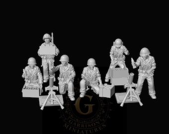 WW2 US Marines Medium Mortars 20mm or 28mm