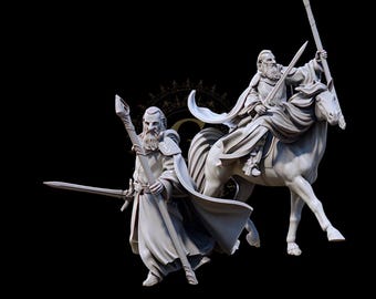 White Wizard Foot and Mounted 28mm 1/56