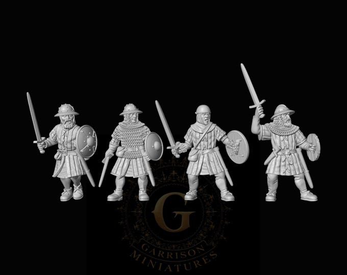 14thC Scots with Sword & Shield 28mm