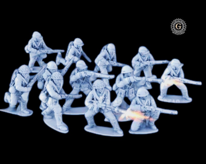 WW2 Japanese Special Landing Force X12 ideal Bolt Action 28mm 1/56 Wargames and Collectors Figures by BattleCat for Garrison Miniatures