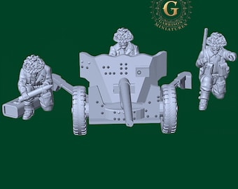 WW2 British QF 6lb Anti-Tank Gun 28mm 1/56