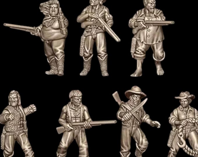 Alligator Hunters, 28mm 1/56 32mm