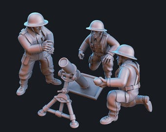 British Army Mortar Team 28mm 1/56