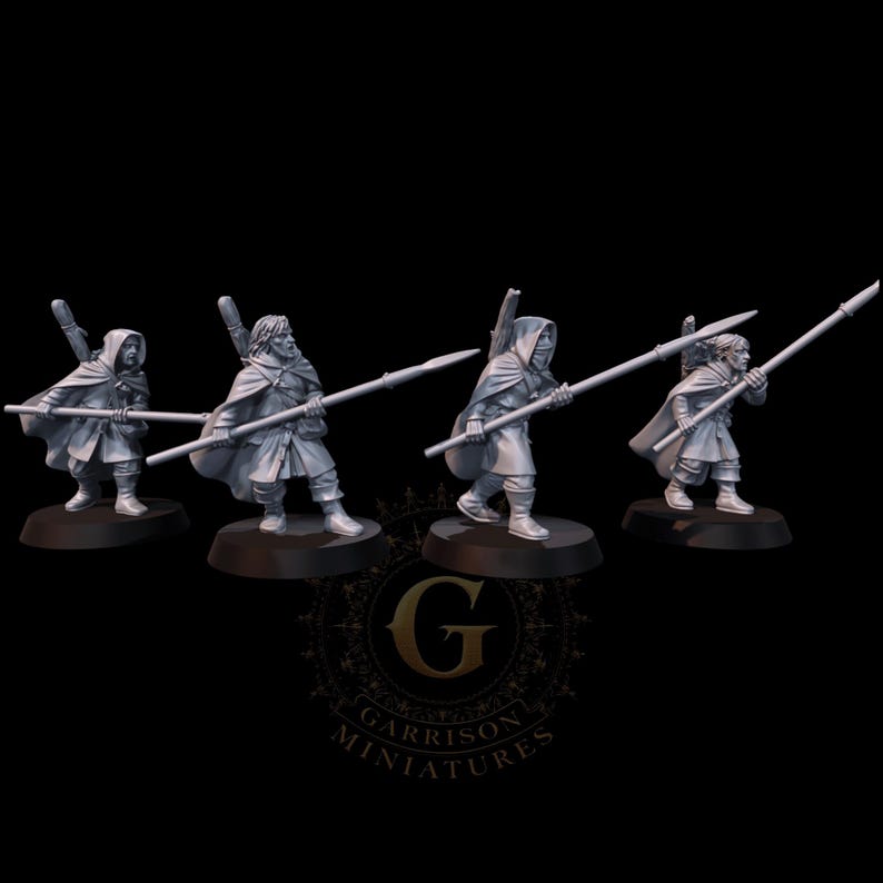 Rangers With Spears X4: 28mm Wargame and Diorama Miniatures - Etsy