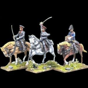 Napoleonic 28mm Mounted Prussian High Command 3 Figures Waterloo Blücher, Gneisenau, and Zieten Unpainted Figures Wargames and Collectors