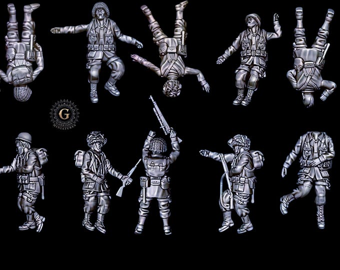 US Airborne Casualties 28mm 1/56