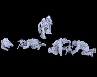 US Infantry Pacific 60mm Mortars - 28mm