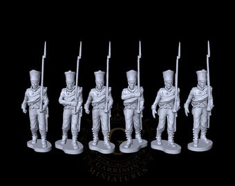 Prussian Fusiliers Marching X6: 28mm