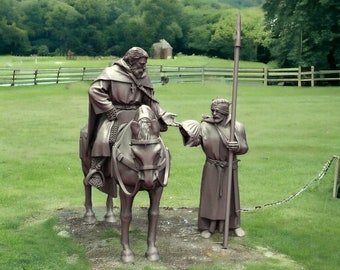 St Ramon de Fitero and an Injured Knight Brother 28mm 1/56