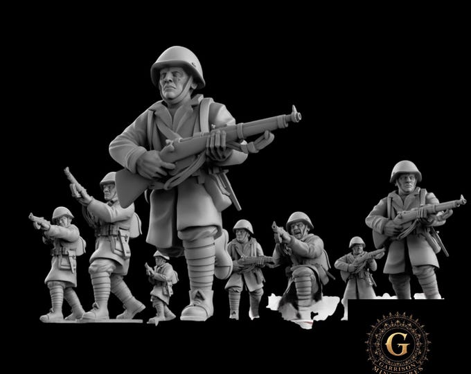 WW2 Greek Infantry in Winter: 28mm Wargame Miniatures