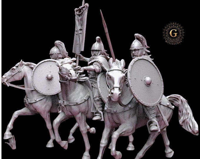 Pelayo and Asturian-Visigothic Command, 28mm 1/56