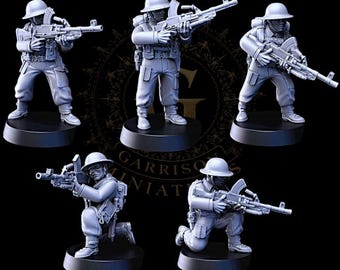 WW2 British Army Bren Gun Unit 28mm 1/56
