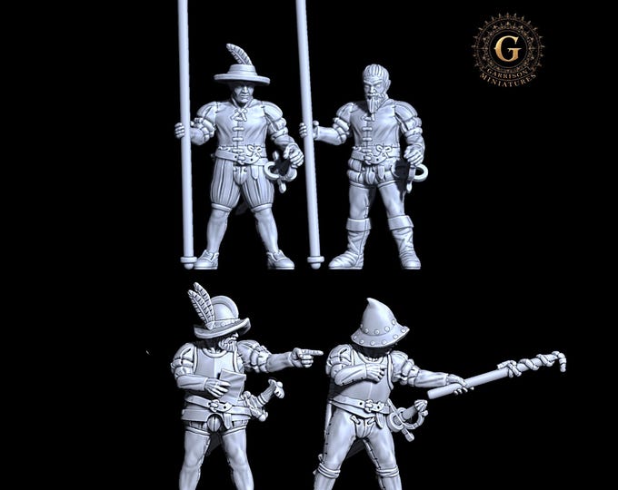 Spanish Empire Artillery Crew, 28mm 1/56