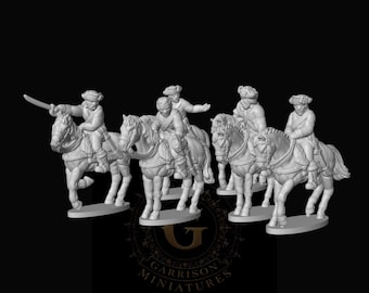 Revolutionary War Mounted Officers X6: 15 & 13.5mm