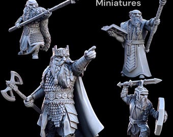 Dwarf King & Retinue 28mm 1/56