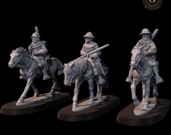 Mounted Medieval Archers 28mm 1/56