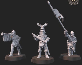 14th Century Knight Command 28mm 1/56