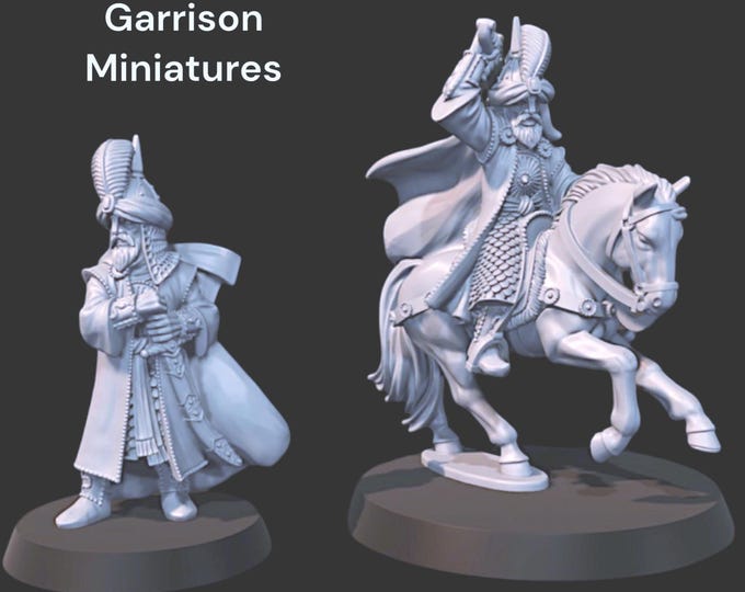 Southron Sultan on Foot and Mounted  28mm 1/56