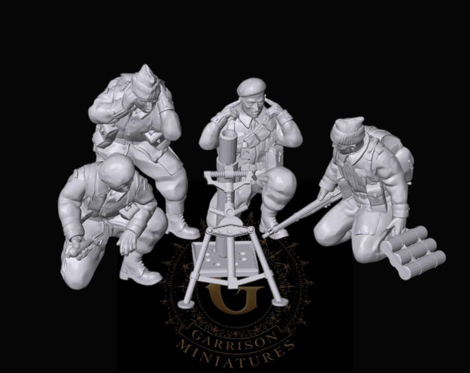 British Royal Marine Commando 3" Mortar,  28mm