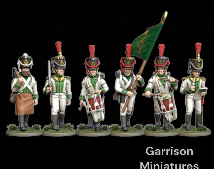 Napoleonic 28mm Saxony Infantry Command Group 28mm 1/56