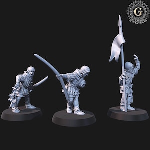 14th Century Archers Command 28mm 1/56 Unpainted Wargames and Collectors Figures by Medbury Miniatures for Garrison Miniatures