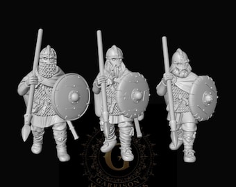 Vendel Warriors with Spears Set 1, 28mm
