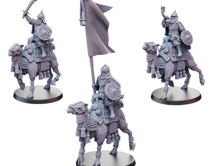 Easterling /Arabic Camel Riders Command  28mm 1/56