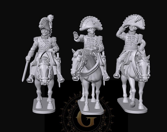 Kingdom Of Saxony Mounted General Staff 28mm