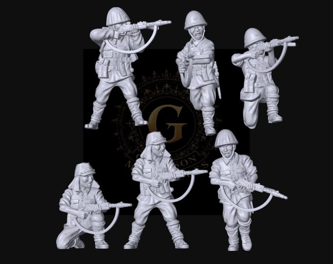 Japanese Infantry SMGs X6: 20mm and 28mm