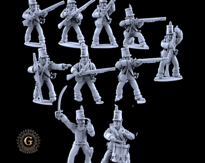 Napoleonic Spanish Batallon de la Muerte X10 28mm