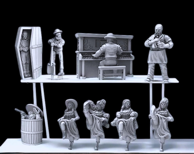 Wild West Saloon Patrons Set, 28mm/32mm