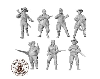 HO Scale Wild West 1/87 Unpainted Resin Swamp People Miniatures Train Layout