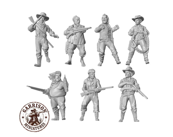 HO Scale Wild West 1/87 Unpainted Resin Swamp People Miniatures Train Layout